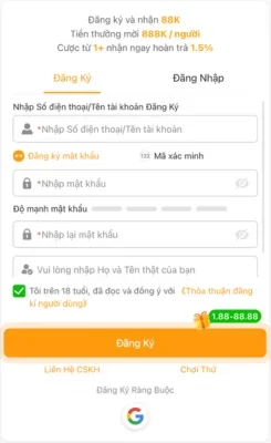ĐĂNG KÝ MH88